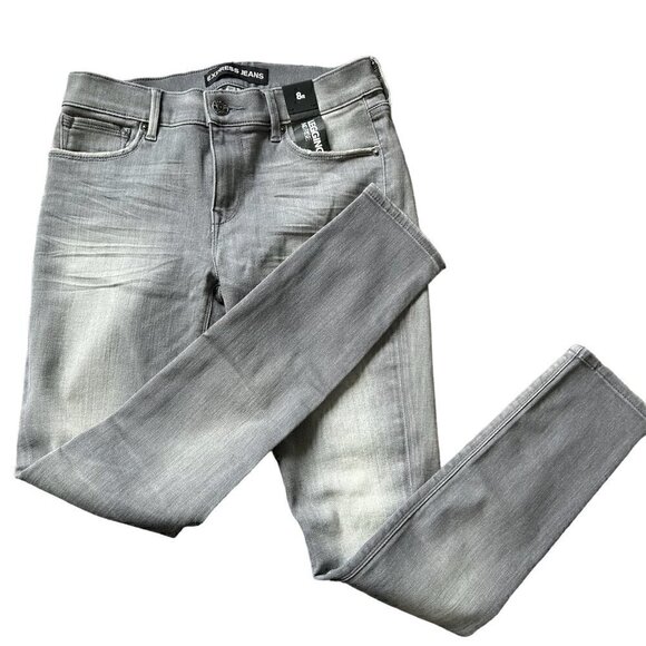 Express Denim - Express Mid Rise Denim Legging Jeans Gray Size 8R NWT